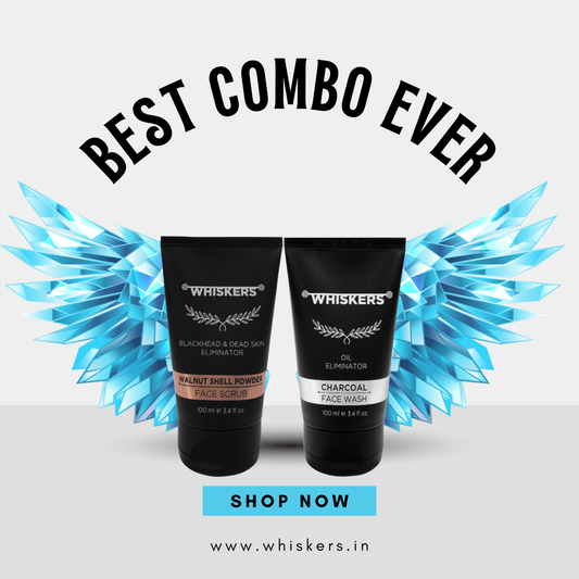 WHISKERS THE URBAN DETOX COMBO: Charcoal Deep Cleanse & Walnut Exfoliation