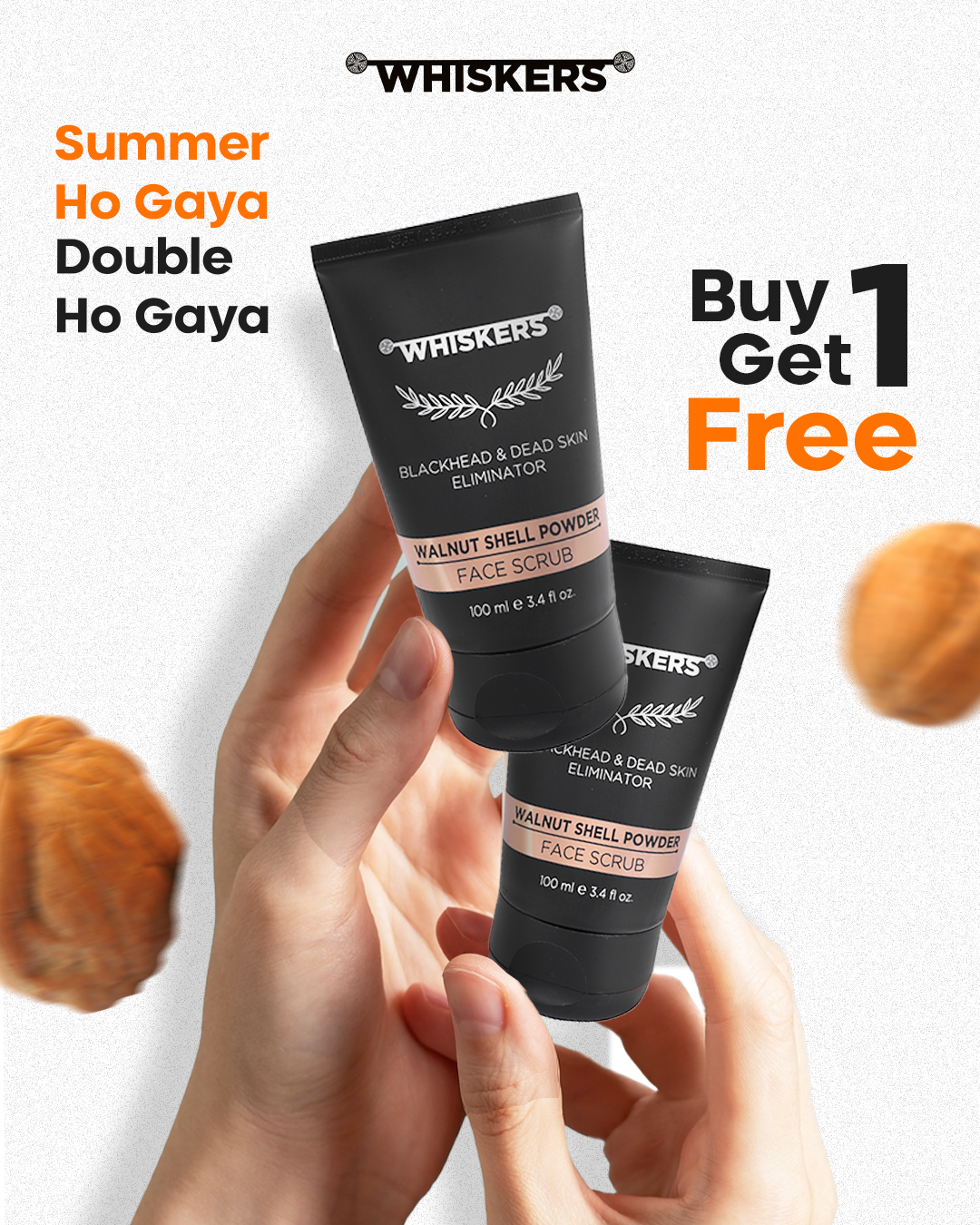 Walnut Shell Powder Face Scrub | Buy 1 Get 1 Festive Offer !!