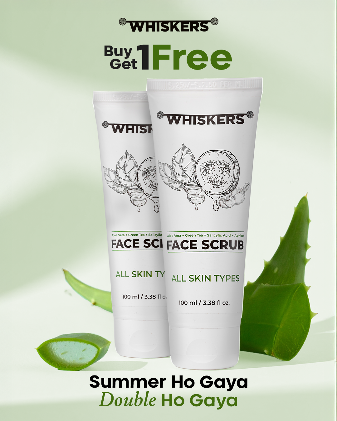 Aloe Vera & Apricot Face Scrub Deep Cleansing & Exfoliating