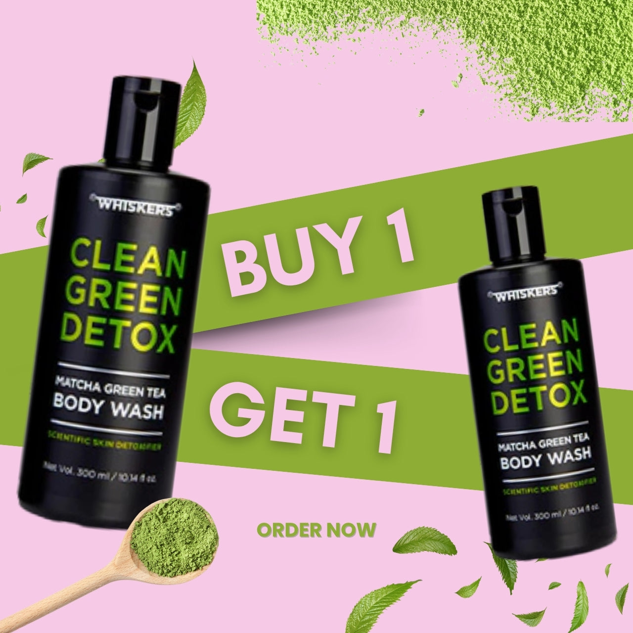 Matcha Green Tea Body Wash Absorbing Sweat & Body Odour