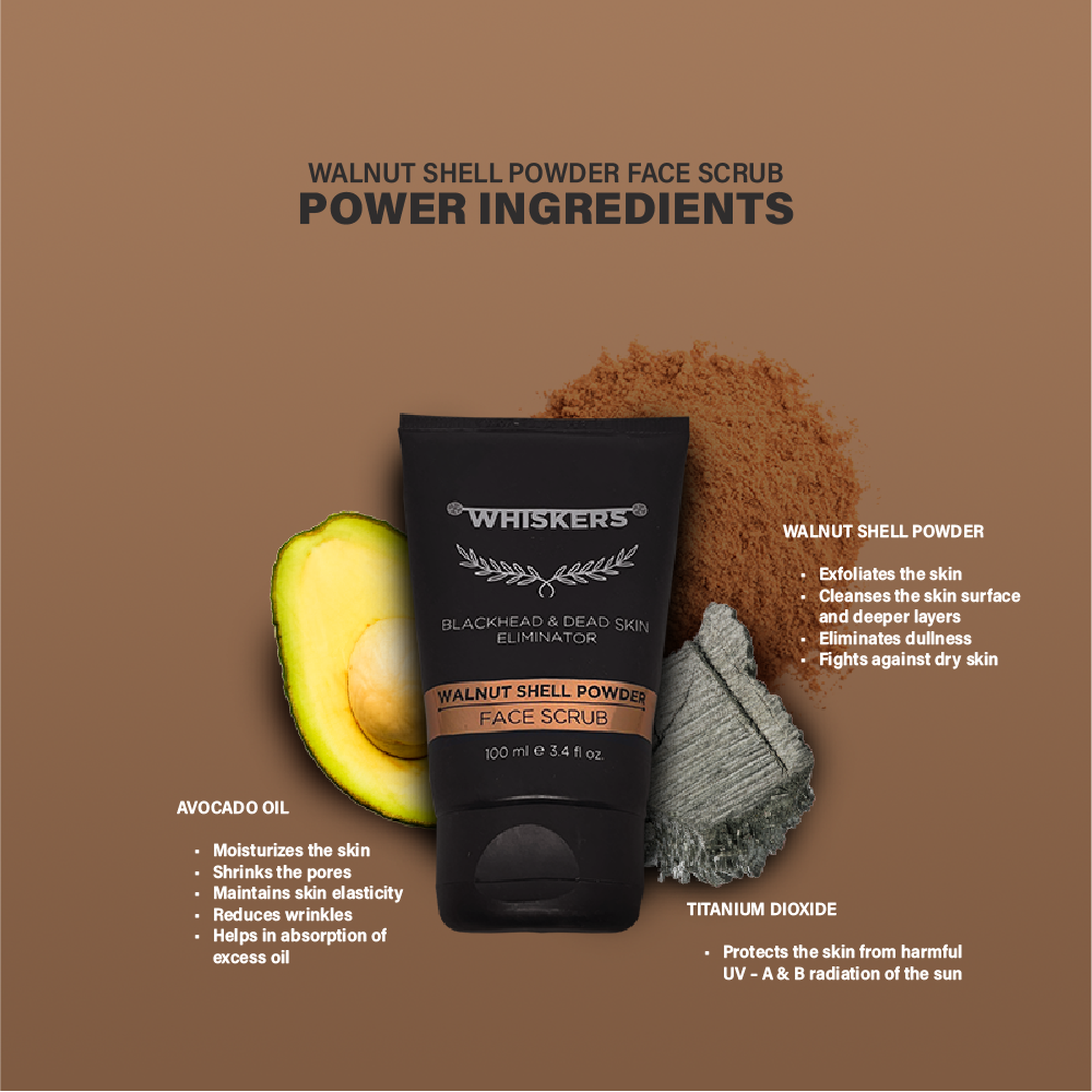 WHISKERS THE URBAN DETOX COMBO: Charcoal Deep Cleanse & Walnut Exfoliation